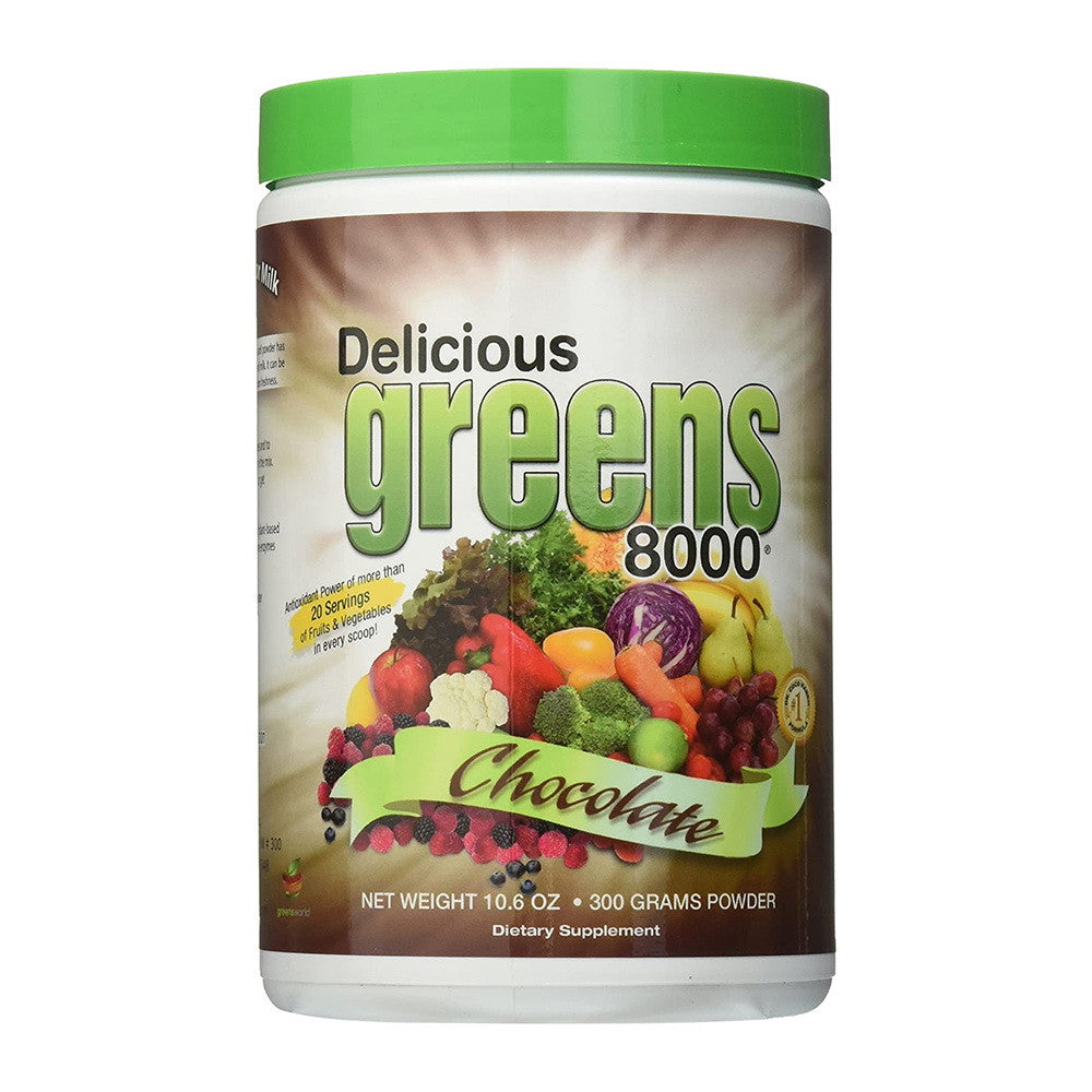 Greens World Delicious Greens 8000 Chocolate - 10.6 oz